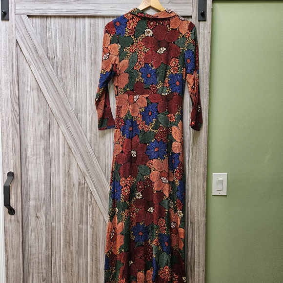 Farm Rio Black Stitched Flowers Maxi Dress - Picture 15 of 16